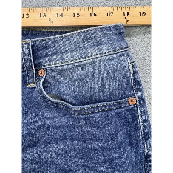 American Eagle Extreme Flex 4 Jeans Men 36x34 Blue Slim Straight Whiskered Denim - Picture 5 of 10